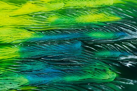 Abstract picture of cool tone colors from watercolor paint on paper.