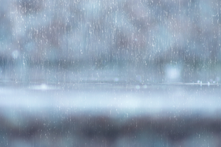 Soft image of rain fall on the ground in rains season.の写真素材