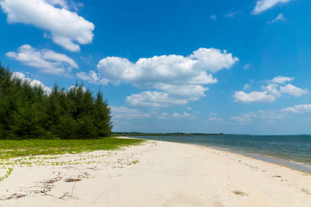 Blue sky on the beach at Andaman seaの写真素材