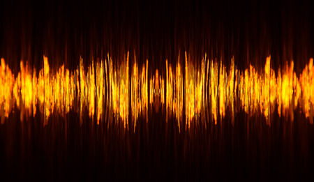 Abstract sun wave on the black background.
