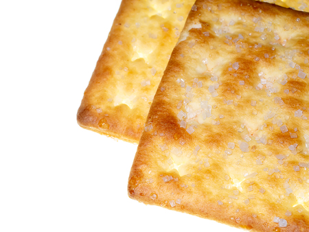 Close up Biscuits with sugar on white background