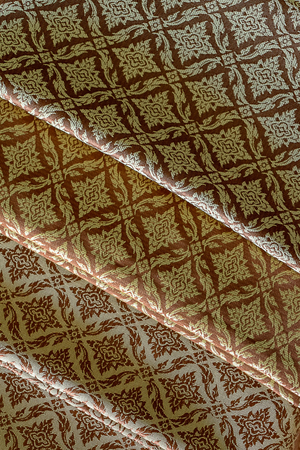Close up of Thai woven fabrics background.