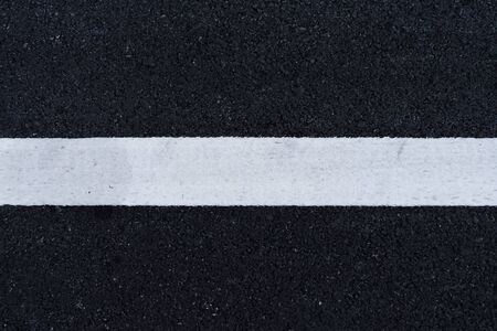 New white traffic lines on the road.の写真素材