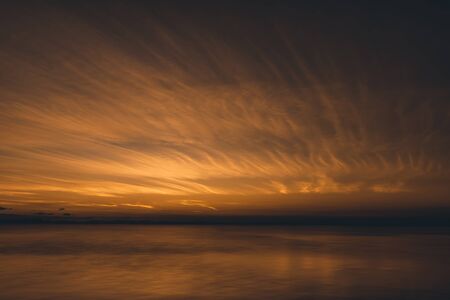 Sunset sky with cloud in golden time.