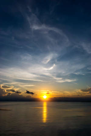 Seascape, Sunset sky and soft cloud. travel in Thailand.の写真素材