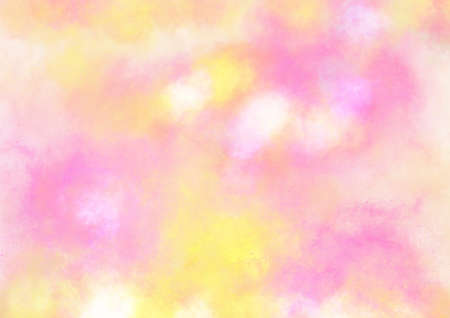 Abstract pink and yellow watercolor background.の写真素材