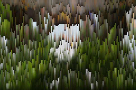 Abstract vertical line background with dark green and brown color.の写真素材