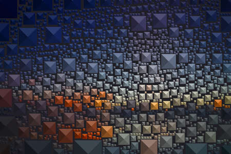 Abstract vignette square in blue color tone background.の写真素材