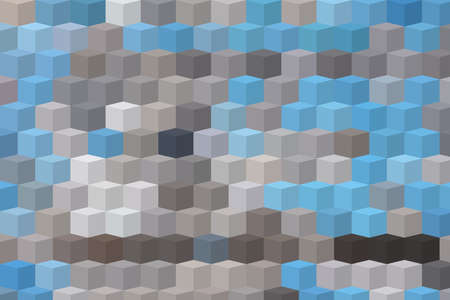 Abstract blue and brown square pattern background.の写真素材