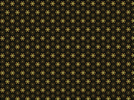 Abstract yellow pattern image on black background.の写真素材