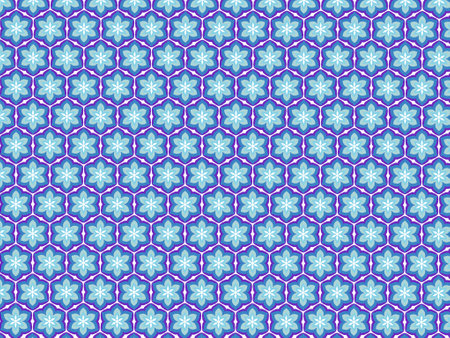 Abstract blue flower pattern on white background.の写真素材
