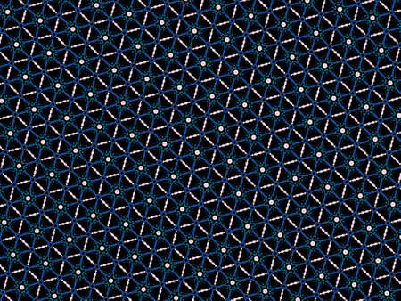 Abstract blue and white line pattern on black background.の写真素材