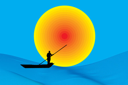 Abstract outline of educational equipment on soft green background.のイラスト素材