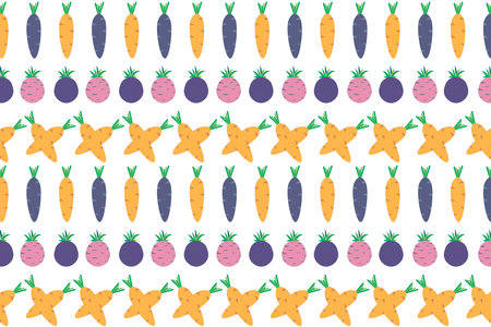 illustration of carrot and beetroot on empty background.のイラスト素材