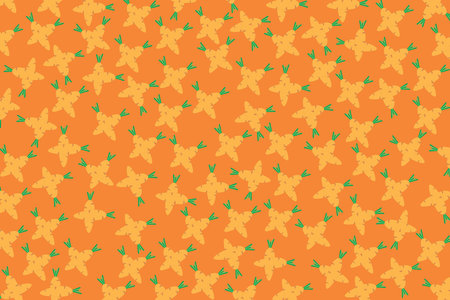 illustration of carrot on orangr background.のイラスト素材
