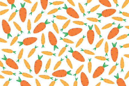 illustration pattern of carrot on white background.のイラスト素材