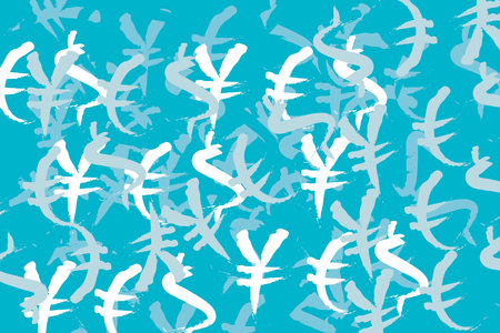 illustration money sign of yen, euro and dollar background.のイラスト素材