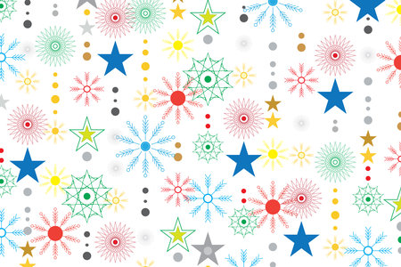 Illustration abstract color line of the christmas sing on empty background.のイラスト素材
