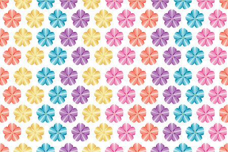 Illustration of color flower pattern background.のイラスト素材