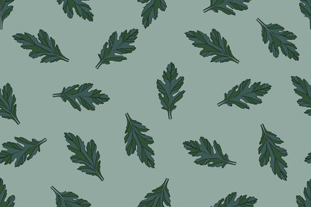 Illustration of leaf  on soft green background.のイラスト素材