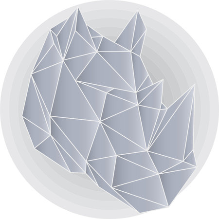 illustration of rhinoceros triangle with circle background.のイラスト素材