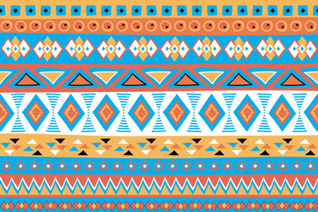 Illustration, The colorful fabric patterns with multi color background.のイラスト素材
