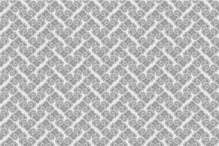 Illustration pattern of the Chinese clouds on light grey background.のイラスト素材