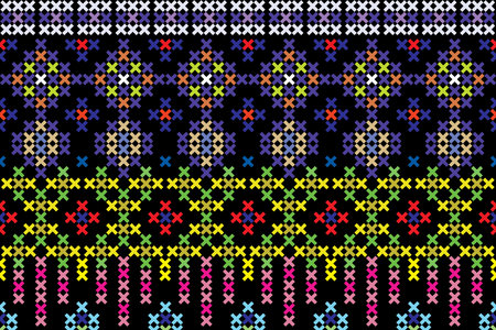 illustration pattern of the crass color on black background.のイラスト素材