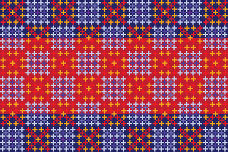 illustration pattern of the crass color on red and blue background.のイラスト素材