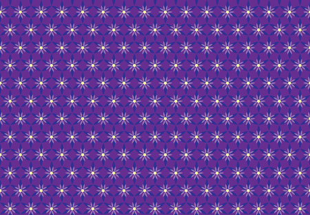 illustration pattern of the abstract flower on violet background.のイラスト素材