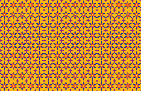 illustration pattern of the abstract flower on orange background.のイラスト素材