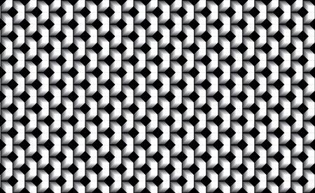 Illustration pattern, Abstract Geometric Style. Repeating of gradient grey color on black background.のイラスト素材