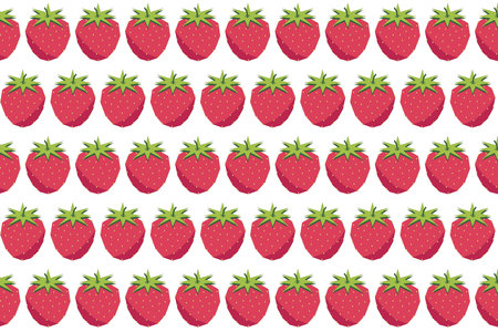Illustration pattern, Abstract of strawberry fruit on white background.のイラスト素材