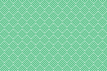 Illustration pattern, Abstract Geometric Style. Repeating of abstract green line in squar shape on white background.のイラスト素材