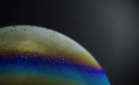 Structure texture soap bubble abstract black background Gaussian blur.の写真素材