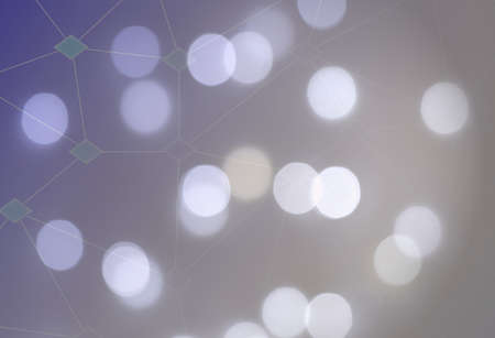 Abstract Bokeh Lines and Dots Triangle Bright Background.の写真素材