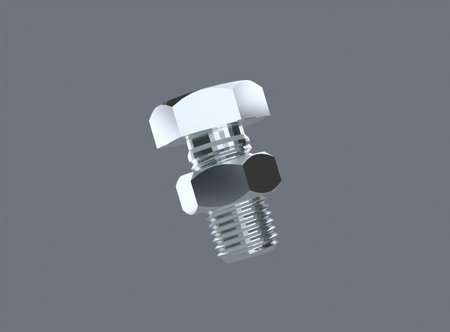 Nuts Screws Of Hand Tools Isolated White Background Abstract Couples 3d Rendering.の写真素材
