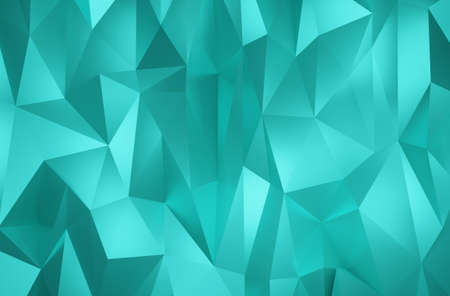 Abstract geometric pattern background green polygon triangle background brings new popularity and trend 3d rendering.の写真素材