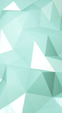 Abstract geometric pattern vertical Green background polygon triangle background brings the popularity and new trend of 3D rendering.の写真素材