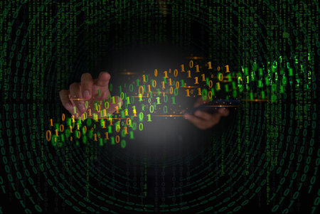 Zero One background in the hands of developers is a global representation of binaries, networks, and...