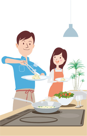 Boasted dishes illustration.のイラスト素材