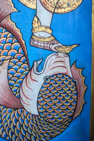 thai temple doorsの写真素材