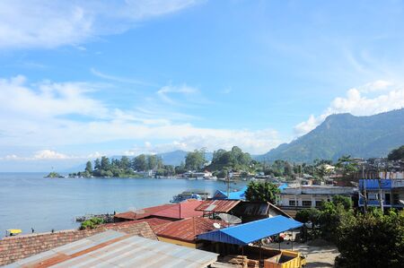 Bay view of Toba Lake Medanのeditorial素材