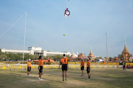 Playing of Circle of Takraw at Royal Plaza Thailand on Apr 24, 2012のeditorial素材