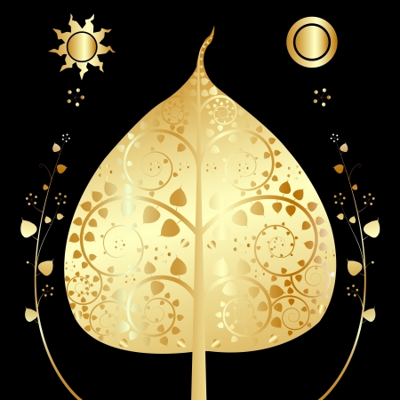 Bodhi tree in Buddhismのイラスト素材