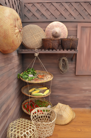 wooden kitchen in rustic styleの写真素材