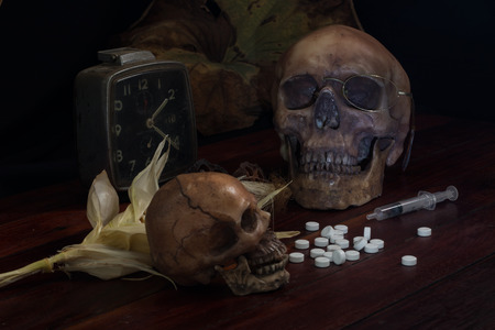 still life human diet or lost weight by drug will died