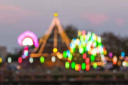 bokhe blur from street light for celebrate festival seasonの写真素材