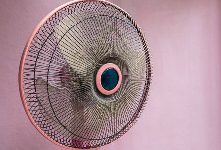 Dust on cover electric fan it dirty and make effect on air, allergy on healthyの写真素材