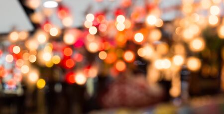 Bokeh light golden light on a black background